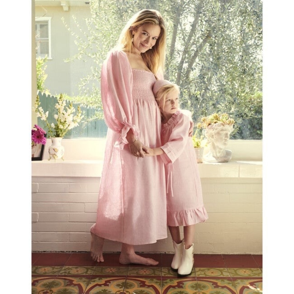 Sleeper - Girls Linen Petit Dress in Micro Polka Dot -size 1 (toddler sz 2) BNWT - Picture 11 of 14